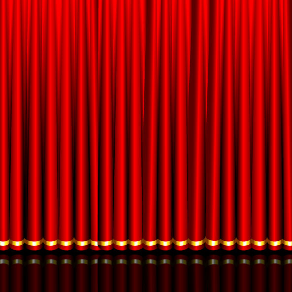 Red curtain elements vector background 03 red elements element curtain   