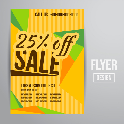 Modern big sale vector flyer material 14 modern flyer big sale   