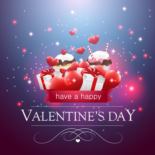 Valentine day red heart backgrounds art vector 07   