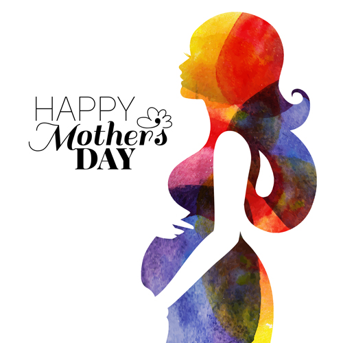 Creative mothers day art background vector 01 Mother's day background   