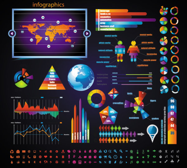 Business color Data Statements vector 03 vector src free data business   