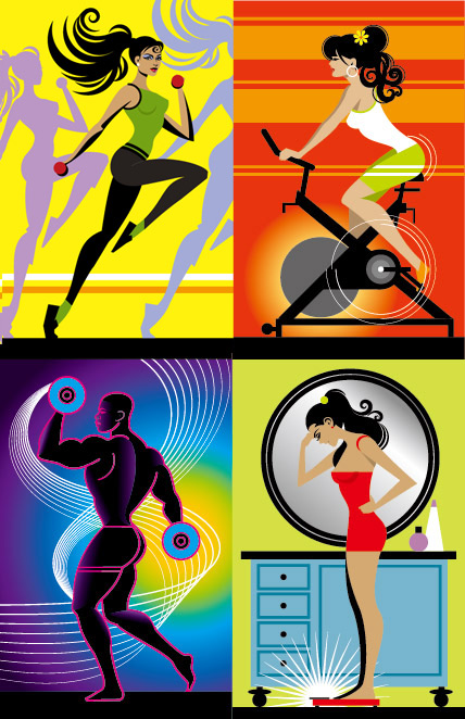 Fitness Series illustrator Vector series illustrator fitness   