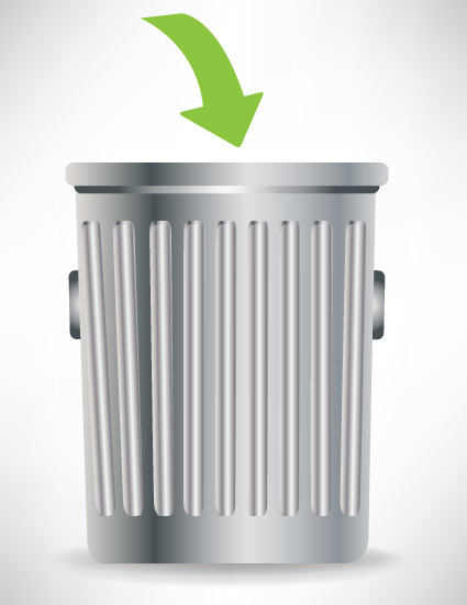 Vivid Trashcan design elements vector set 02 vivid Trashcan elements element   