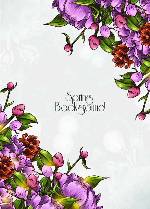 Vector floral backgrounds art 05 floral background floral   