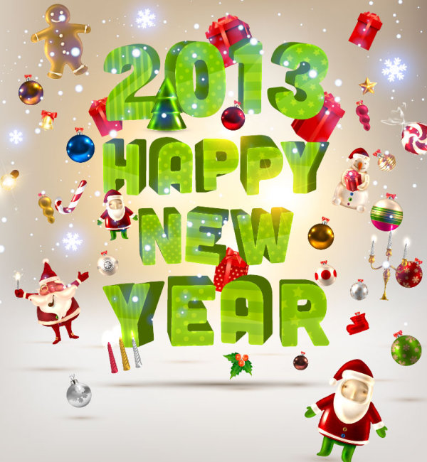 Creative 2013 Christmas design art vector 01 creative christmas 2013   