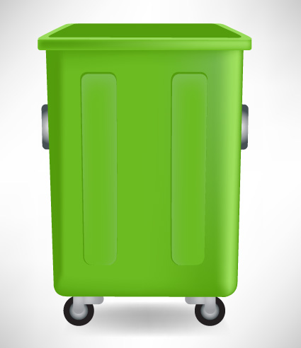 Vivid Trashcan design elements vector set 01 vivid Trashcan elements element   