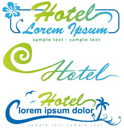 Abstract hotel logos vector material logos hotel abstract   