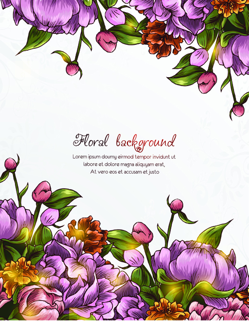 Vector floral backgrounds art 03 floral background floral   