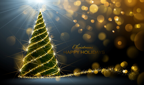 Golden glow christmas holiday background vector 03 holiday golden glow christmas background   