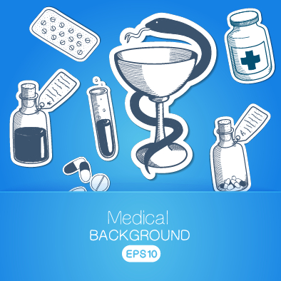 Creative medical elements background vector grahpics 01 medical elements element creative background vector background   