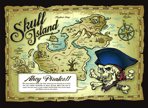 Pirates adventures Maps vector material 01 pirates maps adventures   