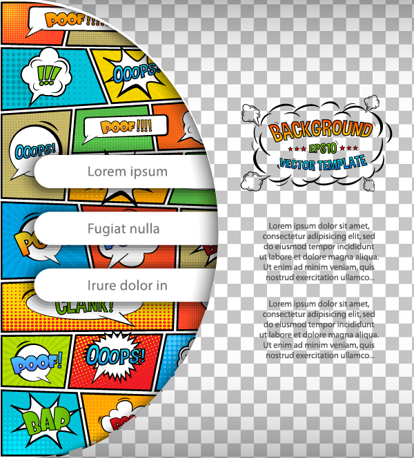 Cartoon speech bubbles with background template vector 21 template speech cartoon bubbles background   