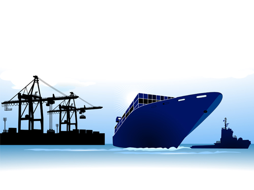 Set of Container shipping elements vector 01 shipping elements element container   