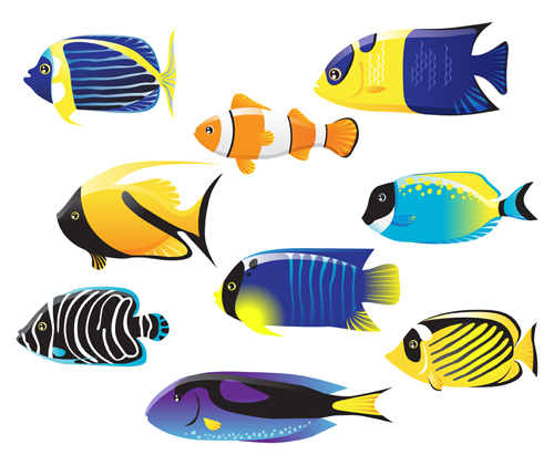 Set of Various Fish vector 02 Various fish   