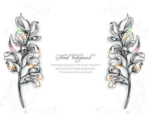 Vector floral backgrounds art 02 floral background floral   