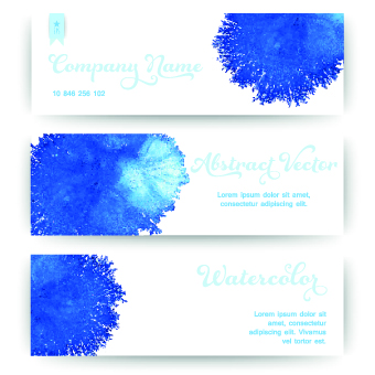 Abstract watercolor banner vector 01 watercolor banner abstract   