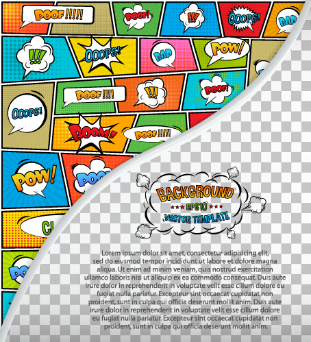 Cartoon speech bubbles with background template vector 19 template speech cartoon bubbles background   