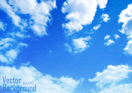White clouds with blue sky vector background 01 white clouds sky blue background   