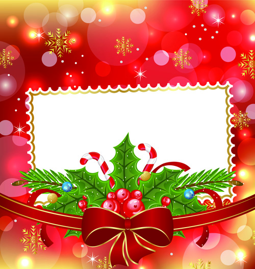 Shiny Christmas Backgrounds With bow design vector 04 christmas bow   