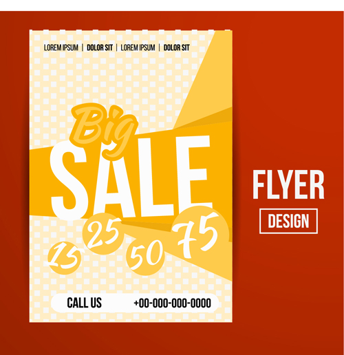 Modern big sale vector flyer material 12 modern material flyer big sale   