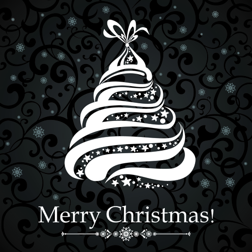 Black Style 2014 Christmas Backgrounds vector 01 xmas style christmas black backgrounds background   