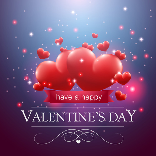 Valentine day red heart backgrounds art vector 06 Valentine red heart day backgrounds   