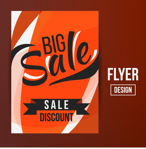 Modern big sale vector flyer material 18 modern material flyer big sale   