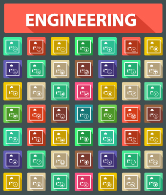 Different engineering elements icons vector icons icon Engineering element different   