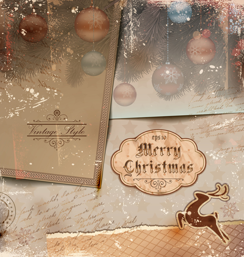 Set of Exquisite Christmas background art vector 03 exquisite christmas   