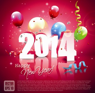 2014 New Year colored balloon background new year colored balloon background   