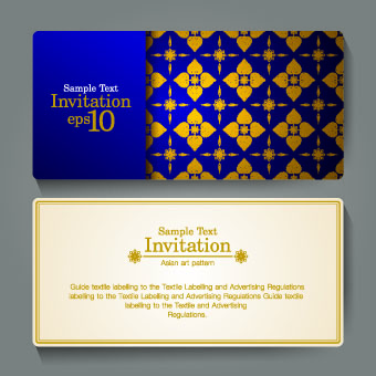 Ornate invitation cards design vector 03 ornate invitation cards invitation cards card   