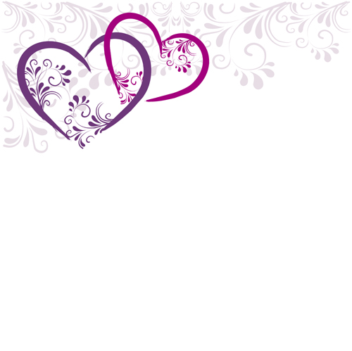 Elegant heart with floral background vector 03 floral background floral elegant background vector background   