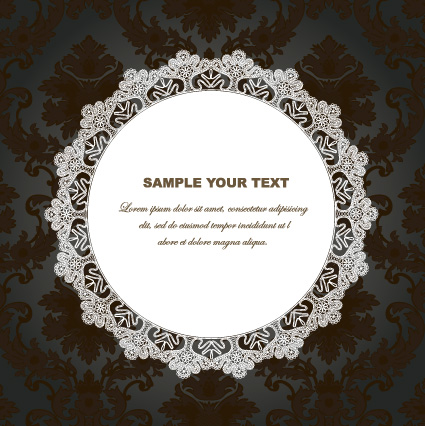 Retro paper lace frames vector 02 Retro font paper lace frames frame   