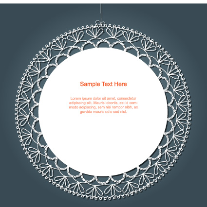 Retro paper lace frames vector 04 Retro font paper lace frames frame   