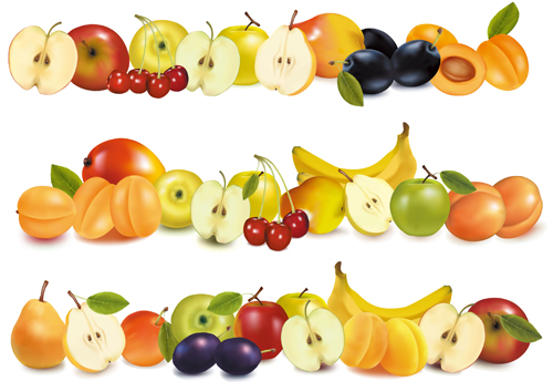 Shiny fruits design vector background 01 shiny fruits background   