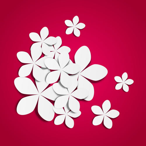 White paper flower vector 02 84073 white paper paper flower   