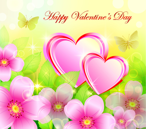 Romantic Valentine Day Theme background vector 02 Valentine day Valentine romantic   