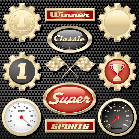 Racing Creative icons vector theme racing icon   