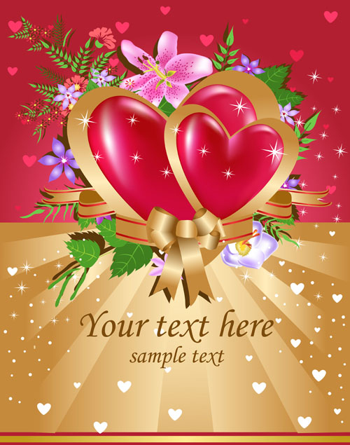 Bright Valentine day card background vector 01 Valentine day Valentine card background card   