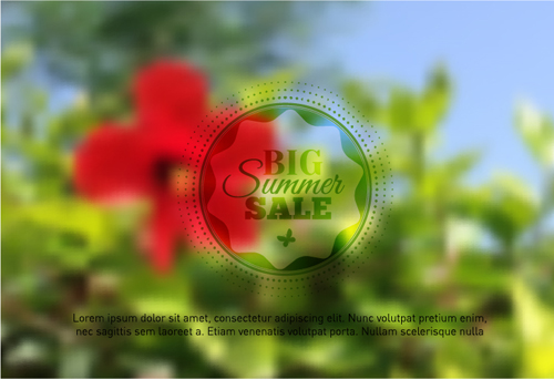 Summer flower with blurred background vector 03 summer flower blurred background   