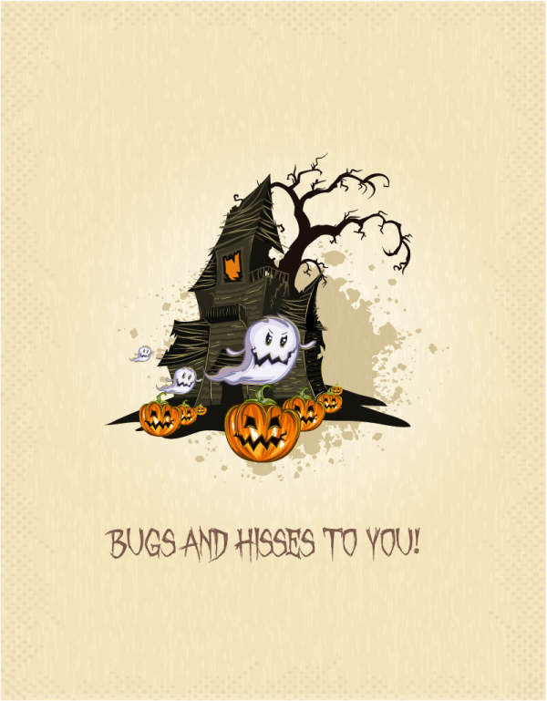 Halloween cartoon castle background vector halloween castle cartoon background   