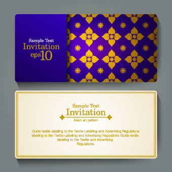 Ornate invitation cards design vector 01 ornate invitation cards invitation card   