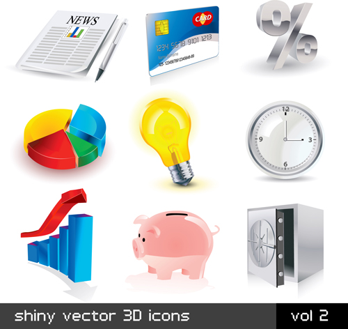 Shiny 3D logos and icons design vector 02 shiny logo icons   