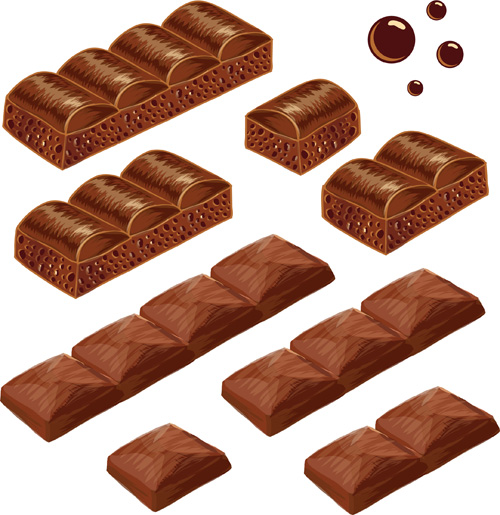 Realistic chocolate design vector 01 realistic design chocolate   