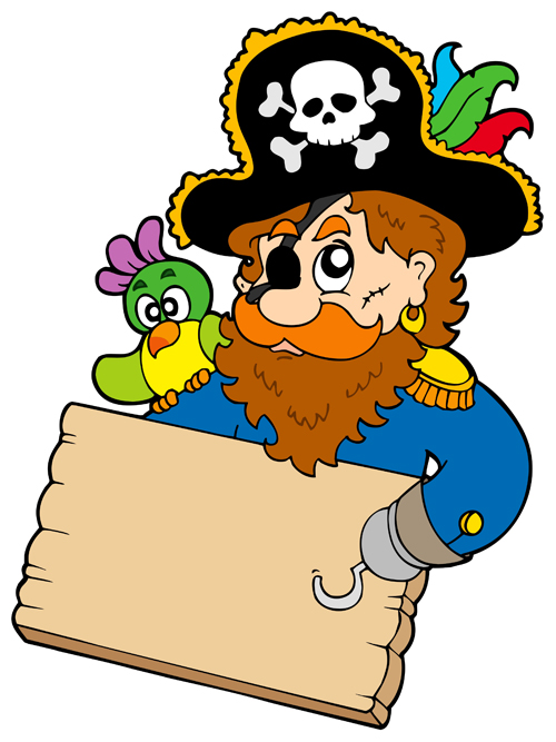 Set of Pirates design elements vector art 05 pirates pirate elements element   