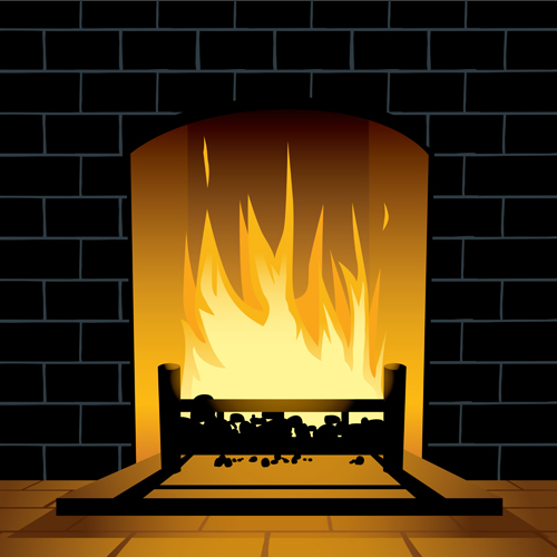 Home fireplace vector background material 05 home fireplace background   