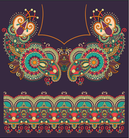 Ethnic decorative pattern floral vector 05 pattern ethnic decorative pattern decorative   