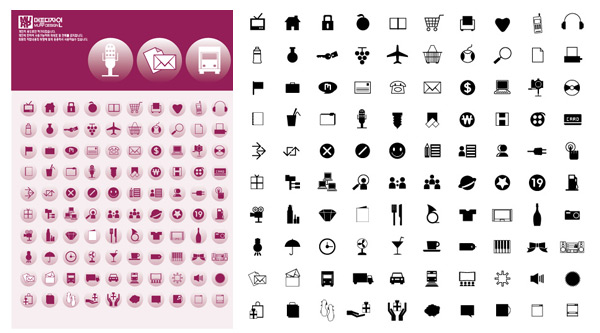 Simple graphic icons vector webpage design icon truck television telephone symbols shopping cart search printer paper painting mobile phone microphone mail magnifying glass logo lock keys house heart shaped envelope earphone dollar signs briefcase books basket aircraft   