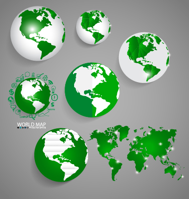 Earth and world map vector design 08 world map world map vector map earth   