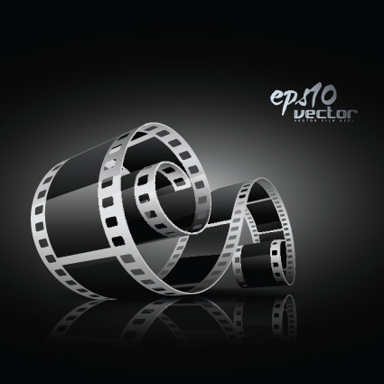 Elements of Realistic 3d film reel design vector set 03 reel realistic film elements element   